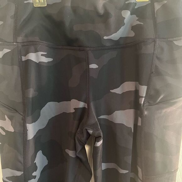 Athleta Black and Gray High-Waisted Leggings - Picture 3 of 6